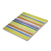 Meerkleurige Stripes-keramische Tegel Tegeltje (Zijkant)