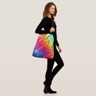 Meerkleurige Stropdas-kleurstof Crossbody Tas