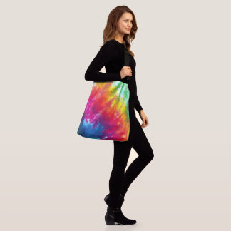 Meerkleurige Stropdas-kleurstof Crossbody Tas