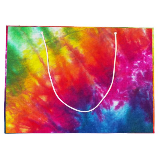 Meerkleurige Stropdas-kleurstof Groot Cadeauzakje (Achterkant)