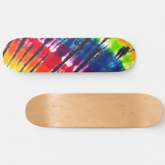 Meerkleurige Stropdas-kleurstof Skateboard (Horizontaal)