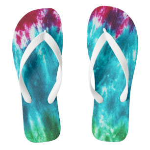 Meerkleurige Stropdas-kleurstof Teenslippers