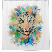Meerkleurige tijger 3 douchegordijn (Voorkant)