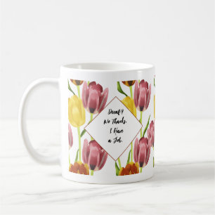 Meerkleurige Tulp Waterverf Floral Koffiemok