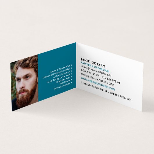 Meerkleurige verfemmers, verf- en decorator visitekaartjes (Binnen)