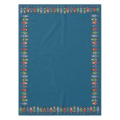 Meerkleurige voedingskrakers op Bluegreen Backgrou Tafelkleed (Voorkant)