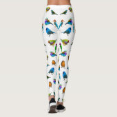 Meerkleurige vogels op witte Leggings (Achterkant)