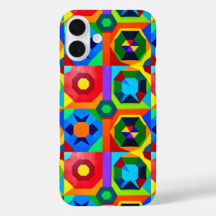 Meerkleurige vormen 2 iPhone 16 plus hoesje