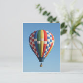 Meerkleurige warmluchtballon briefkaart (Staand voorkant)