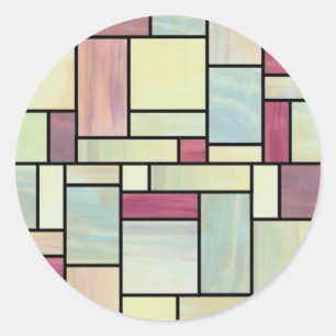Meerkleurige Waterverf Glas in lood Stickers
