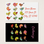 Meerkleurige zangvogels Thunder_Cove Visitekaartje (Voorkant /achterkant)