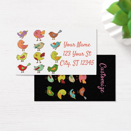 Meerkleurige zangvogels Thunder_Cove Visitekaartje (Bureau)