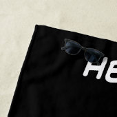 Meerkop en voeten strandlaken (In situ)