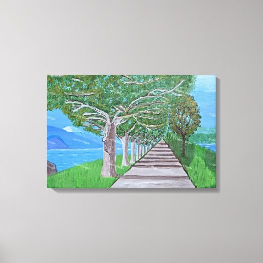 Meerkunst van het Comomeer Canvas Afdruk (Voorkant)