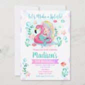 Meermaid Birthday Uitnodiging / onder de Zee Parti (Voorkant)