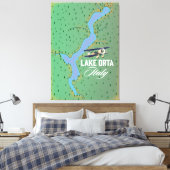 Meermeer Orta Italië Canvas Afdruk (Insitu (Slaapkamer))