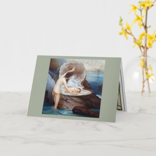 Meermin en Baby Kaart (Gele Bloem)