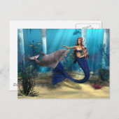 Meermin en Dolfijn Briefkaart (Voorkant / Achterkant)