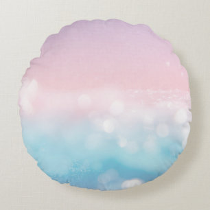 Meerminzwembad Bokeh Glam 1 Rond Kussen