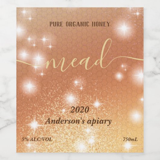 Meernig honingraatmeel wijn etiket (Enkel label)