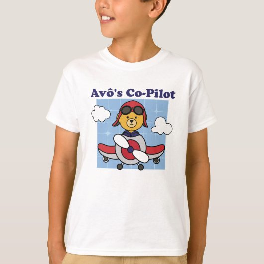 Meerpiloot van Avô - vliegtuig met vliegtuigtrap T-shirt (Voorkant)