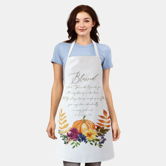 Meerpompoenen en herfsten in overvloed schort (Gedragen)