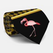 Meerroze kleur Flamingos met blauwe ogen Stropdas (Opgerold)