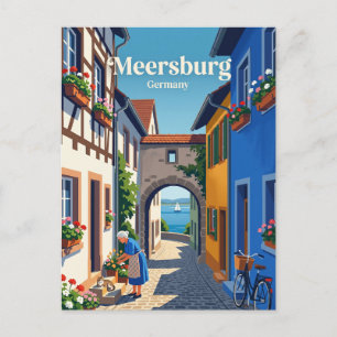 Meersburg Oude Stad Steeg Duitsland Briefkaart