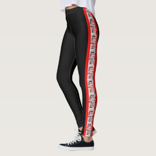 Meertalig bedankt Typografie Verticale strepen Leggings
