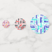 Meertalig bedankt Typografie Word Collage Confetti (Voorkanten)