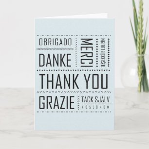 Meertalig dank u kaarden bedankkaart