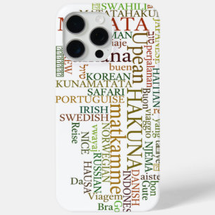 Meertalige Hakuna Matata Global Word Cloud Art iPhone 15 Pro Max Hoesje