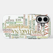 Meertalige Hakuna Matata Global Word Cloud Art Case-Mate iPhone Case (Achterkant (horizontaal))