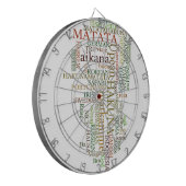 Meertalige Hakuna Matata Global Word Cloud Art Dartbord (Voorkant Links)