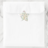 Meertalige Hakuna Matata Global Word Cloud Art Ster Sticker (Tas)