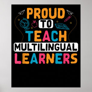Meertalige Leraar Linguïst Taal ESL Teach Poster