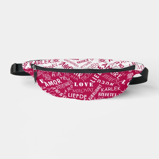 Meertalige liefdestekst Fanny Pack - Aangepaste kl Heuptasje (Voorkant)