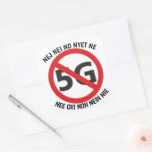 Meertalige No to 5G sticker (Envelop)