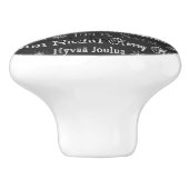 Meertalige pretkerst Thunder_Cove Keramische Knop (Zijkant)