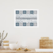 Meertalige Prettige feestdagen poster (Keuken)