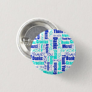 Meertalige typografie Blues Ronde Button 3,2 Cm
