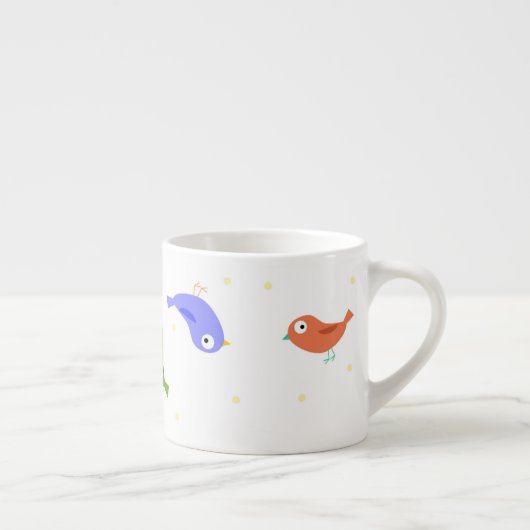 Meertalige vogels espresso kop (Rechts)