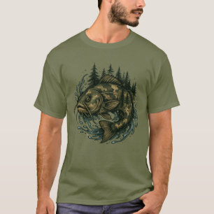 Meerval Meer Vissen Bergen Visser Vis  T-shirt