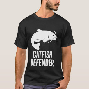 Meerval Verdediger-minimalistische Wels ontwerp vo T-shirt