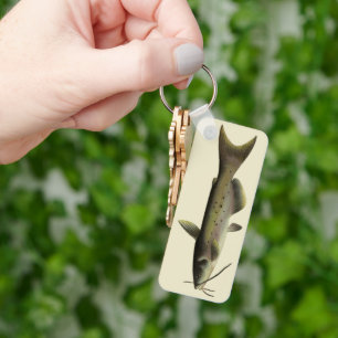 Meerval vissen, Vintage zeeleven riviervis Sleutelhanger
