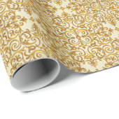 Meervoudig, antiek, goud, patroon, vouw, vouw, cadeaupapier (Rol Hoek)