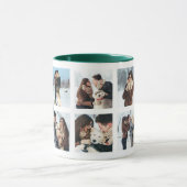 Meervoudig kerstfotocollage-monogram mok (Midden)