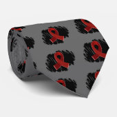 Meervoudig myeloom Burgundy-lint met kribbel Stropdas (Opgerold)