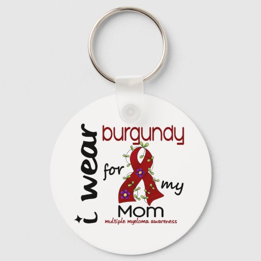 Meervoudig myeloom dat ik BURGUNDY DRAAG voor MIJN Sleutelhanger (Voorkant)