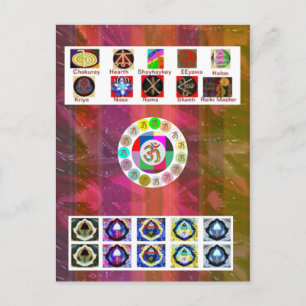 MEERVOUDIGE Afbeelding Kunst - Reiki Karuna Holist Briefkaart